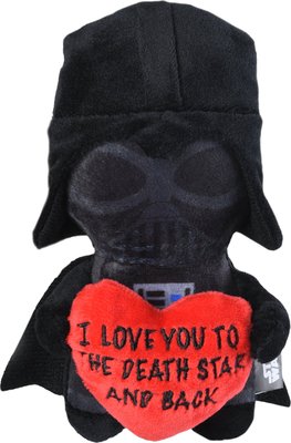 Fetch For Pets Star Wars Valentine's Day Darth Vader Squeaky Plush Dog Toy, slide 1 of 1