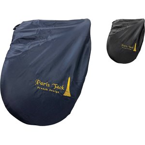 Paris Tack Premium Embroidered Nylon Dressage English Saddle Cover, Navy