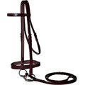 Paris Tack Classic Flat English Hunter Bridle with Laced Reins, Havana, Full
