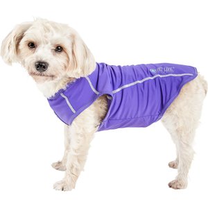 Pet Life Active Racerbark 4-Way Stretch Performance Active Dog T-Shirt, Lavender, Medium