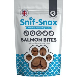 Snif-Snax Smoked Salmon & Sweet Potato Bites Grain-Free Dog Treats, 4-oz bag