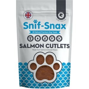 Snif-Snax Smoked Salmon & Sweet Potato Cutlets Grain-Free Dog Treats, 4-oz bag