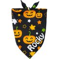 Frisco Halloween Pumpkins Personalized Dog & Cat Bandana, Black, Small