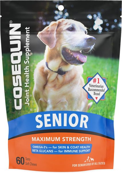 Nutramax Cosequin Senior Maximum Strength Soft Chews Joint Supplement for Dogs, 60 count slide 1 of 9