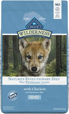 Blue Buffalo Wilderness Nature's Evolutionary Diet Plus Wholesome Grains Chicken, Oats and Barley Dry Puppy Food, slide 1 of 1