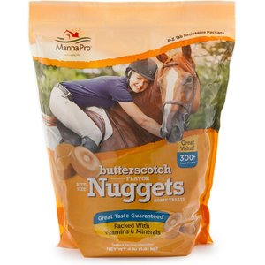 Manna Pro Bite-Size Nuggets Butterscotch Flavor Horse Treats, 4-lb bag