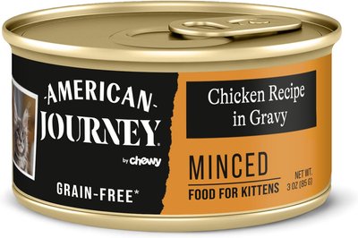 American Journey Kitten Minced Chicken Recipe in Gravy Grain-Free Canned Cat Food, 3-oz, case of 24, slide 1 of 1