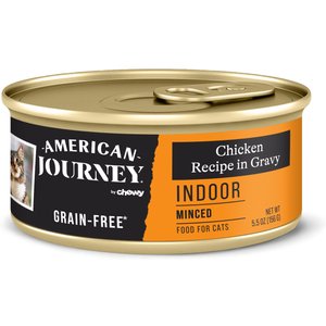 American Journey Indoor Minced Chicken Recipe in Gravy Grain-Free Canned Cat Food, 5.5-oz, case of 24 