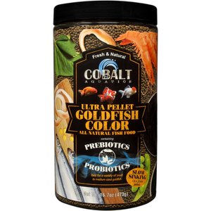 Cobalt Aquatics Ultra Goldfish Color Pellets Slow Sinking Fish Food, 16.7-oz bottle