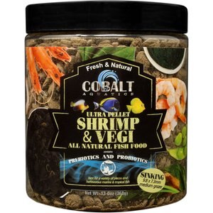 Cobalt Aquatics Ultra Shrimp & Vegi Medium Grazer Sinking Fish Food, 13-oz bottle