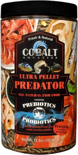 Cobalt Aquatics Ultra Predator Jumbo Feeder Floating Fish Food, 13.8-oz bottle slide 1 of 3