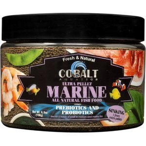 Cobalt Aquatics Ultra Marine Micro Pellets Sinking Fish Food, 6.9-oz bottle