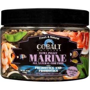 Cobalt Aquatics Ultra Marine Jumbo Feeder Floating Fish Food, 4.9-oz bottle