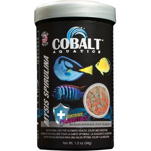 Cobalt Aquatics Mysis Spirulina Flakes Fish Food, 1.2-oz bottle