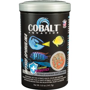 Cobalt Aquatics Mysis Spirulina Flakes Fish Food, 5-oz bottle