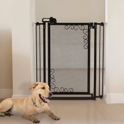 Richell Tall One-Touch Metal Mesh Dog Gate, slide 1 of 1