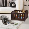 Richell Elegant Wooden Dog Toy Box, Medium