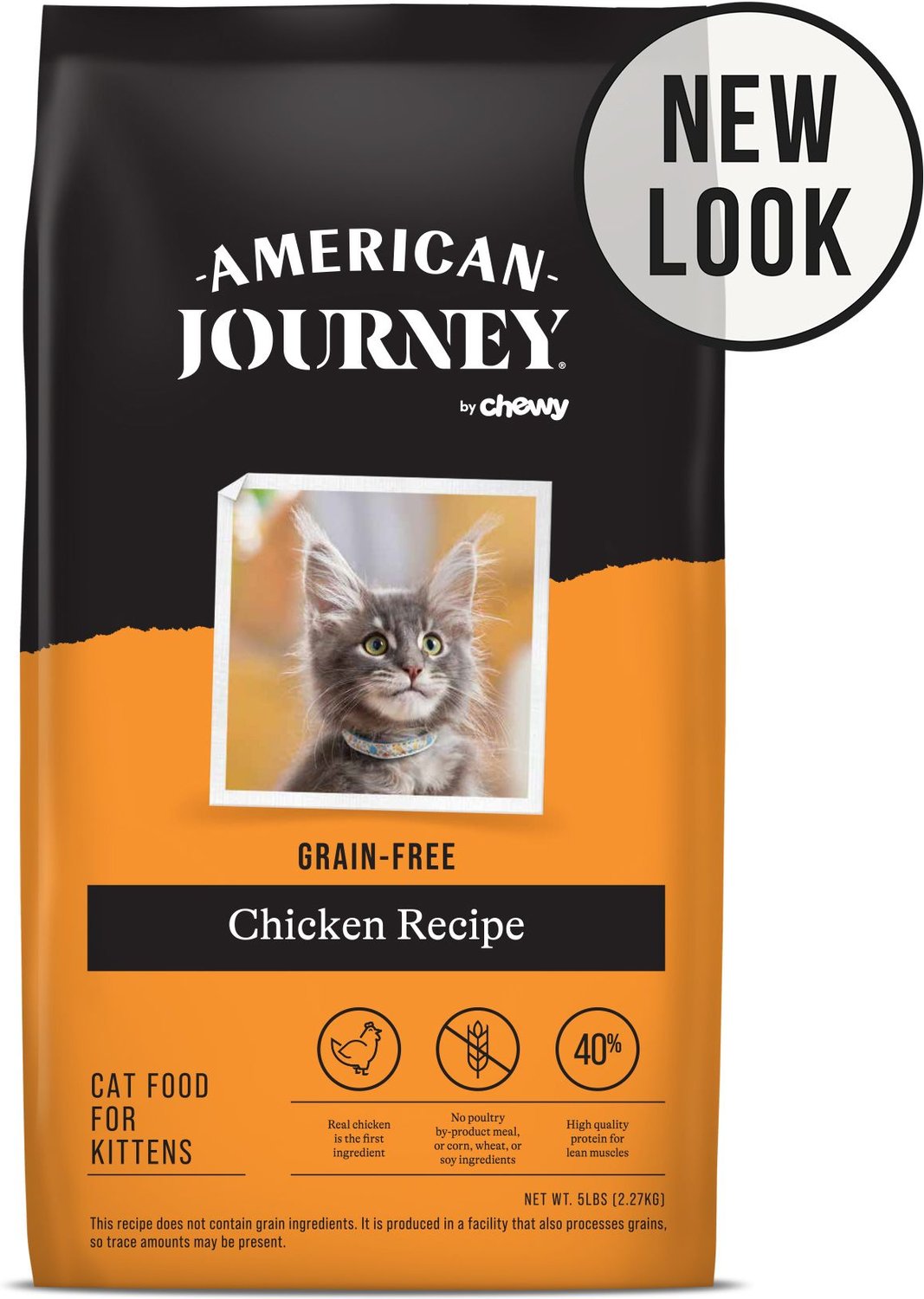 AMERICAN JOURNEY Kitten Chicken Recipe GrainFree Dry Cat Food, 5lb