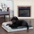 FurHaven Southwest Kilim Memory Foam Deluxe Chaise Dog & Cat Bed, Boulder Gray, Large
