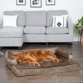 FurHaven Plush & Velvet Memory Foam Comfy Couch Dog & Cat Bed, Almondine, Jumbo