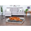 FurHaven Southwest Kilim Cooling Gel Deluxe Chaise Dog & Cat Bed, Boulder Gray, Jumbo