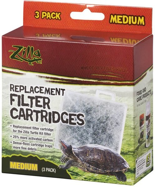 Zilla Reptile Terrarium Filter Replacement Cartridges, 3 count, Medium slide 1 of 3