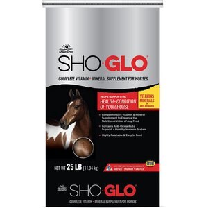 Manna Pro Sho-Glo Complete Vitamin & Mineral Pellets Horse Supplement, 25-lb bag