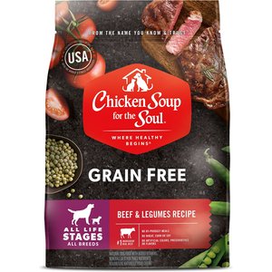 Chicken Soup for the Soul Beef & Legumes Recipe Grain-Free Dry Dog Food, 25-lb bag