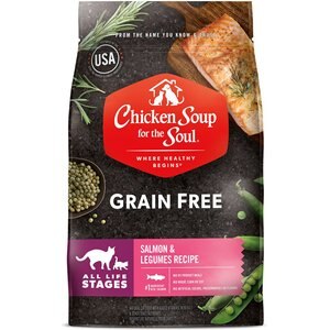 Chicken Soup for the Soul Grain-Free Salmon & Legumes Recipe Dry Cat Food, 4-lb bag