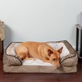 FurHaven Velvet Waves Perfect Comfort Orthopedic Sofa Cat & Dog Bed w/Removable Cover, Brownstone, Medium