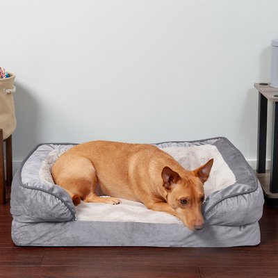 FurHaven Velvet Waves Perfect Comfort Orthopedic Sofa Cat & Dog Bed, slide 1 of 1