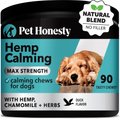 PetHonesty Calming Hemp+ Max-Strength Duck Flavored Soft Chews Calming Supplement for Dogs, 90-count