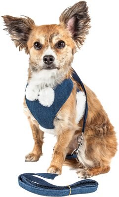 Pet Life Luxe Pom Draper 2-In-1 Mesh Reversible Dog Harness & Leash, slide 1 of 1