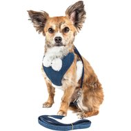 Pet Life Luxe Pom Draper 2-In-1 Mesh Reversible Dog Harness & Leash, Medium