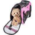 Pet Life Altitude Force Airline Approved Zippered Fashion Dog Carrier, Pink, Medium