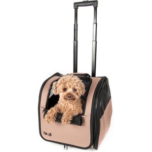 Pet Life Wheeled Travel Dog Carrier, Khaki