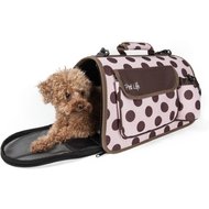Pet Life Folding Zippered Casual Airline Approved Dog Carrier, Medium