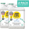 Tidy Cats Free & Clean Lightweight Unscented Clumping Clay Cat Litter, 8.5-lb jug, case of 2