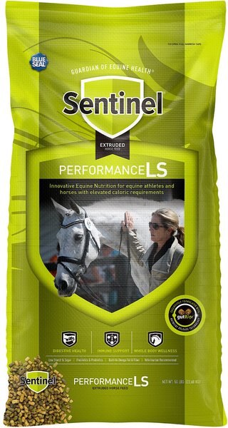 Blue Seal Sentinel Performance LS Low Sugar Low Starch High Fat Horse Feed, 50-lb bag slide 1 of 8