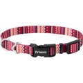 Frisco Red Boho Dog Collar, SM - Neck: 10 – 14-in, Width: 5/8-in
