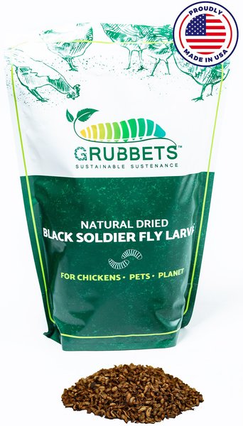 Grubbets Natural Dried Black Soldier Fly Larvae Bird Treats, 2-lb bag slide 1 of 7