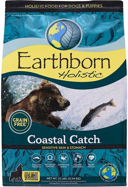 Earthborn Holistic Coastal Catch Grain-Free Natural Dry Dog Food, 25-lb bag slide 1 of 9