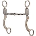 Weaver Leather Pro Series 5-in Sweet Iron Twisted Snaffle Mouth Short Shank Horse Bit, Accented Stainless Steel