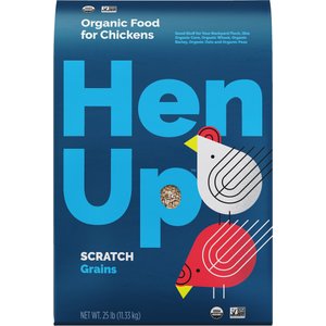 Hen Up Scratch Grains Organic Chicken Food, 25-lb bag