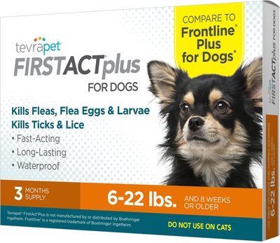 TevraPet FirstAct Plus Flea & Tick Spot Treatment for Dogs, 6 - 22 lbs, slide 1 of 1