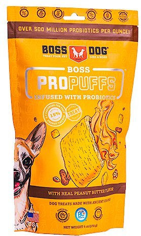 Boss Dog Propuffs Peanut Butter Dog Treats, 6-oz pouch slide 1 of 6