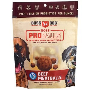 Boss Dog Proballs Beef Freeze Dried Dog Treats, 3-oz pouch