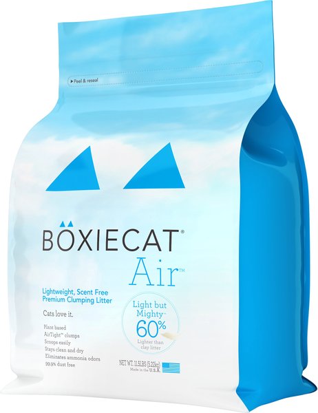 Boxiecat Air Lightweight Unscented Premium Clumping Cat Litter, 11.5-lb bag slide 1 of 6
