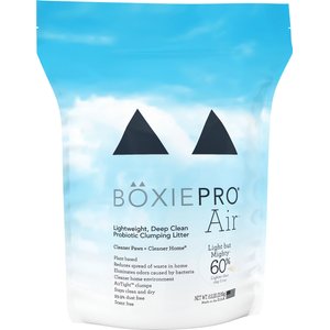 BoxiePro Air Lightweight Deep Clean Probiotic Unscented Clumping Cat Litter, 6.5-lb bag
