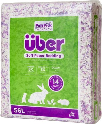 Pet's Pick Uber Lavender Scented Small Pet Soft Paper Bedding, 56-L bag, slide 1 of 1